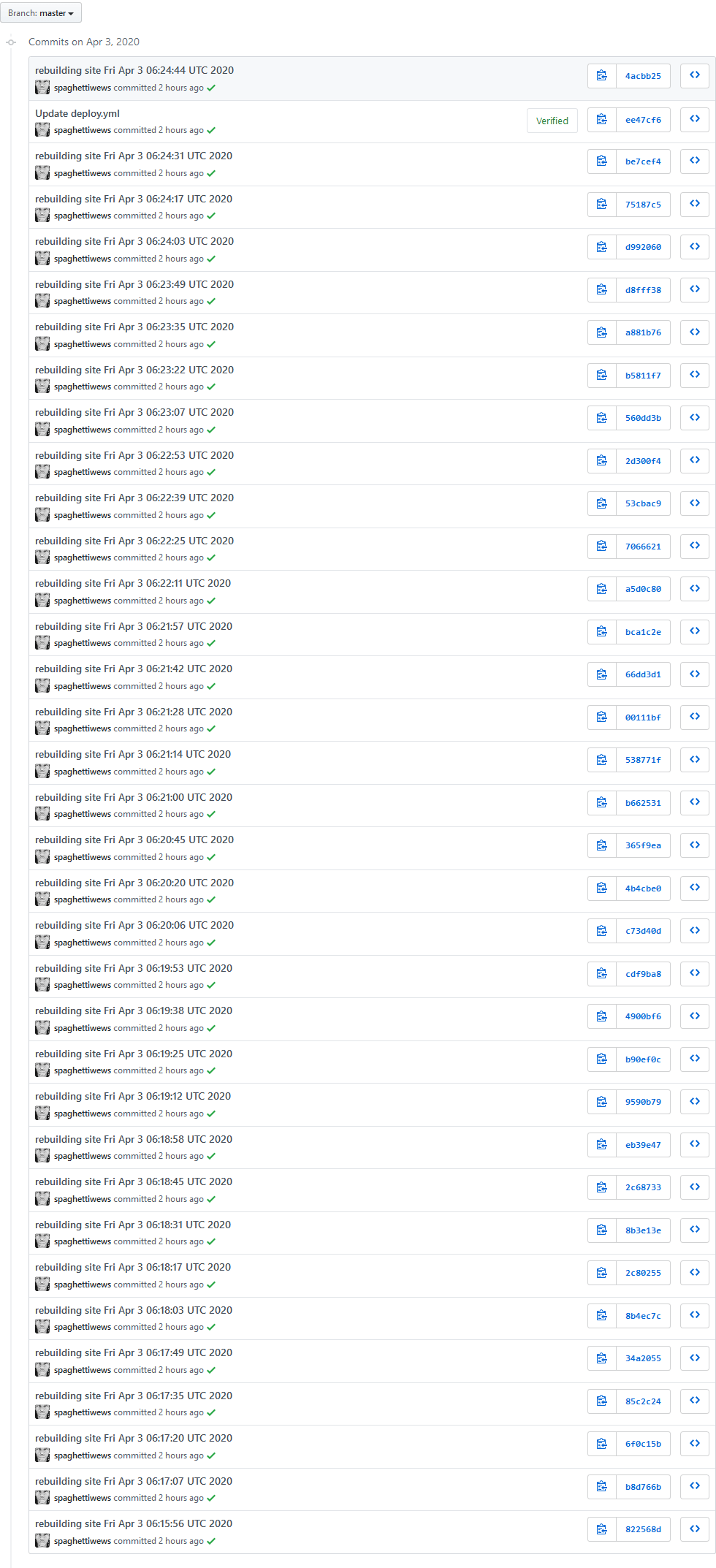 so much for a clean commit history